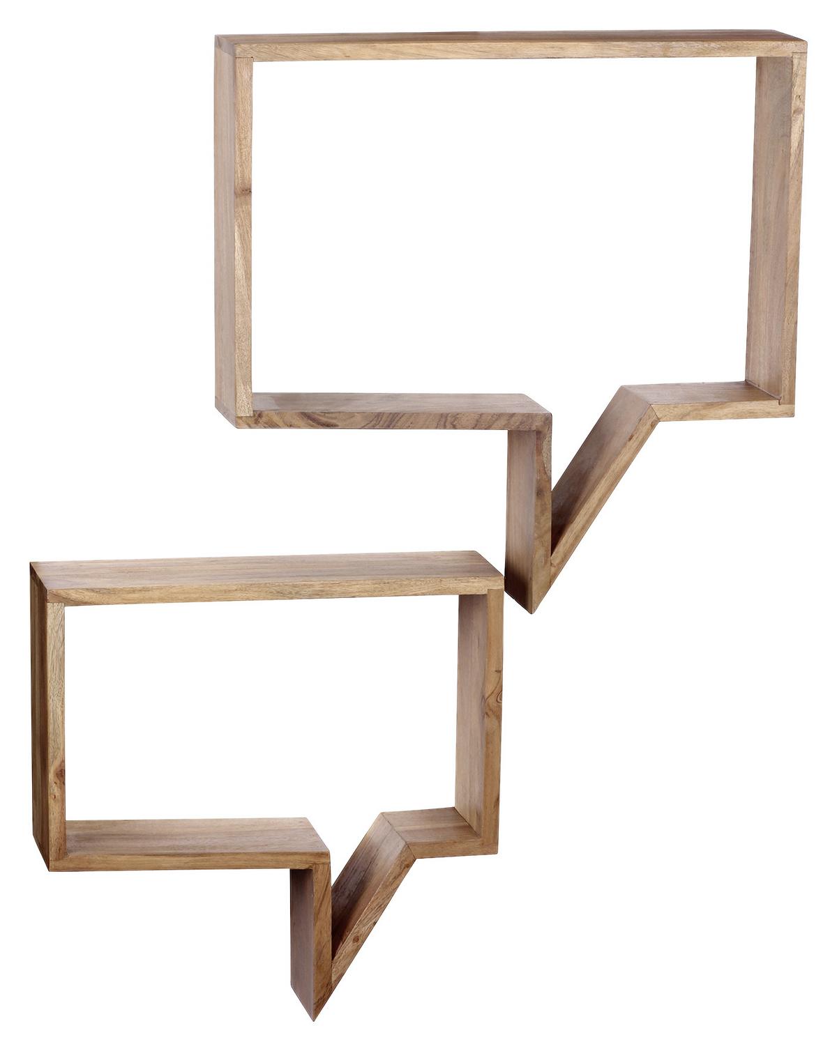 Set Stenskih Regalov Mumbai - Moderno, les (50/49/13cm) - MID.YOU