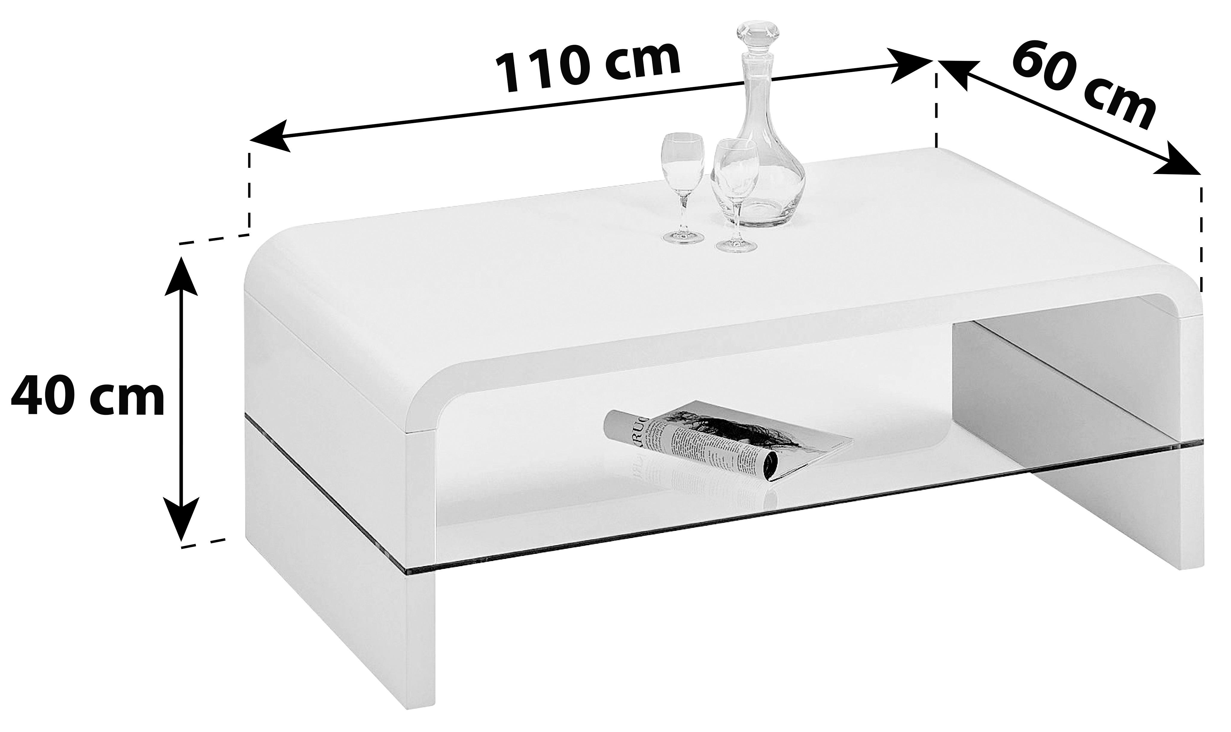 Stolić Aruba - bijela, Moderno, drvni materijal (110/40/60cm) - Modern Living