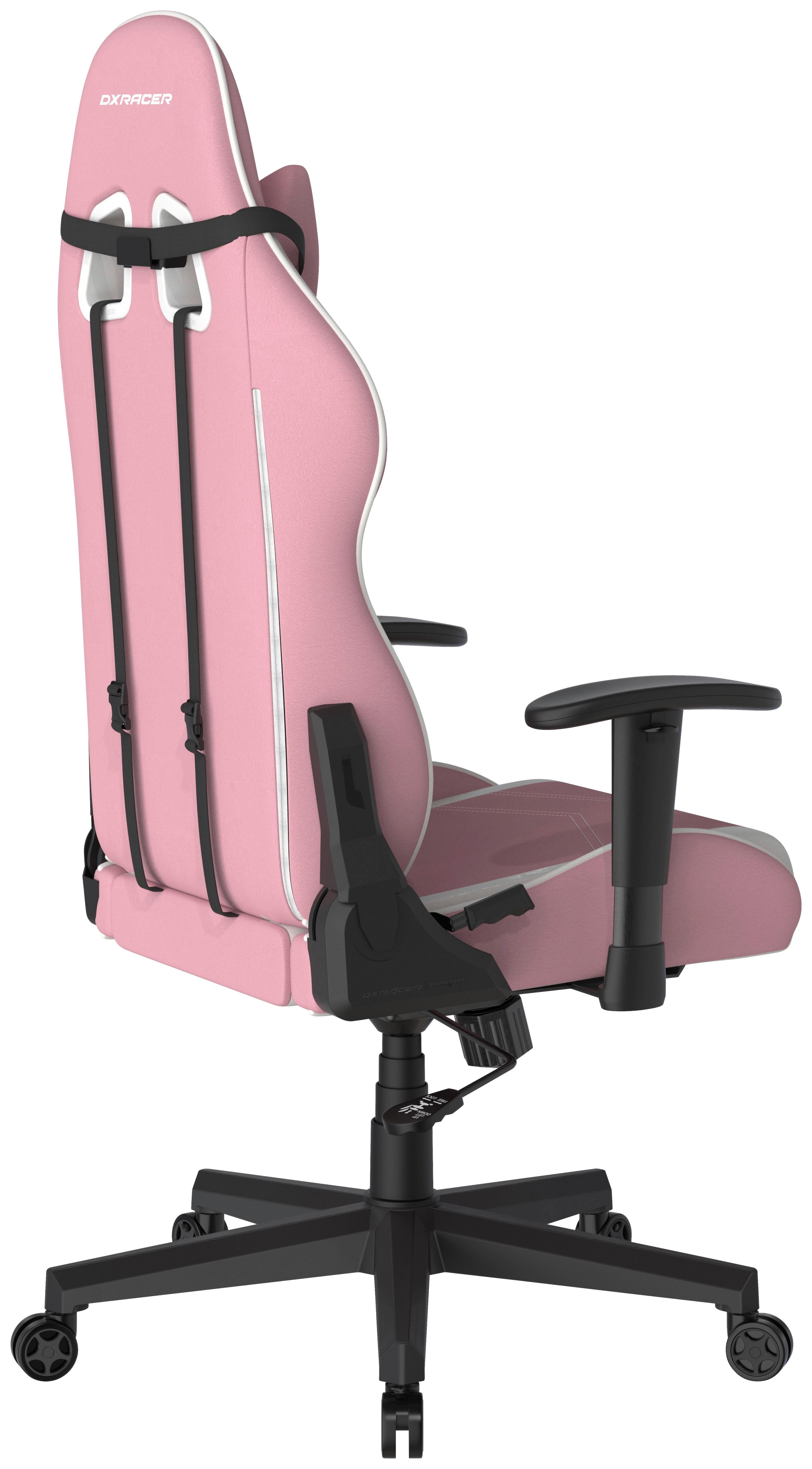 GAMINGSTOL PRINCE - vit/pink, Modern, textil/plast (67/126/67cm) - Dxracer