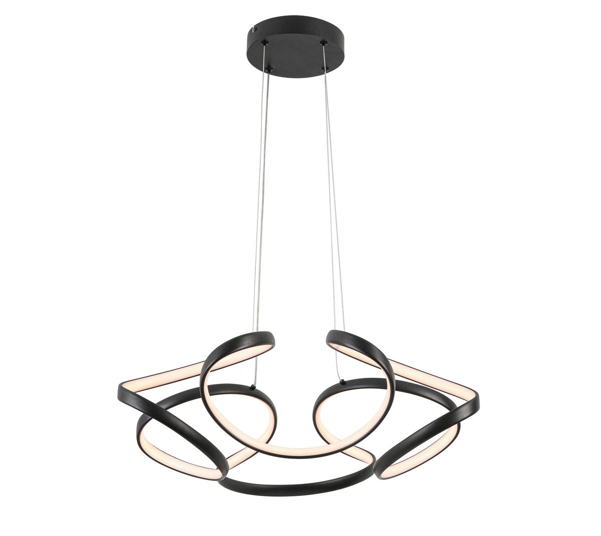 LAMPA WISZĄCA LED ELIO *SBN*SH* - czarny, Design, tworzywo sztuczne/metal (60/120cm) - Novel