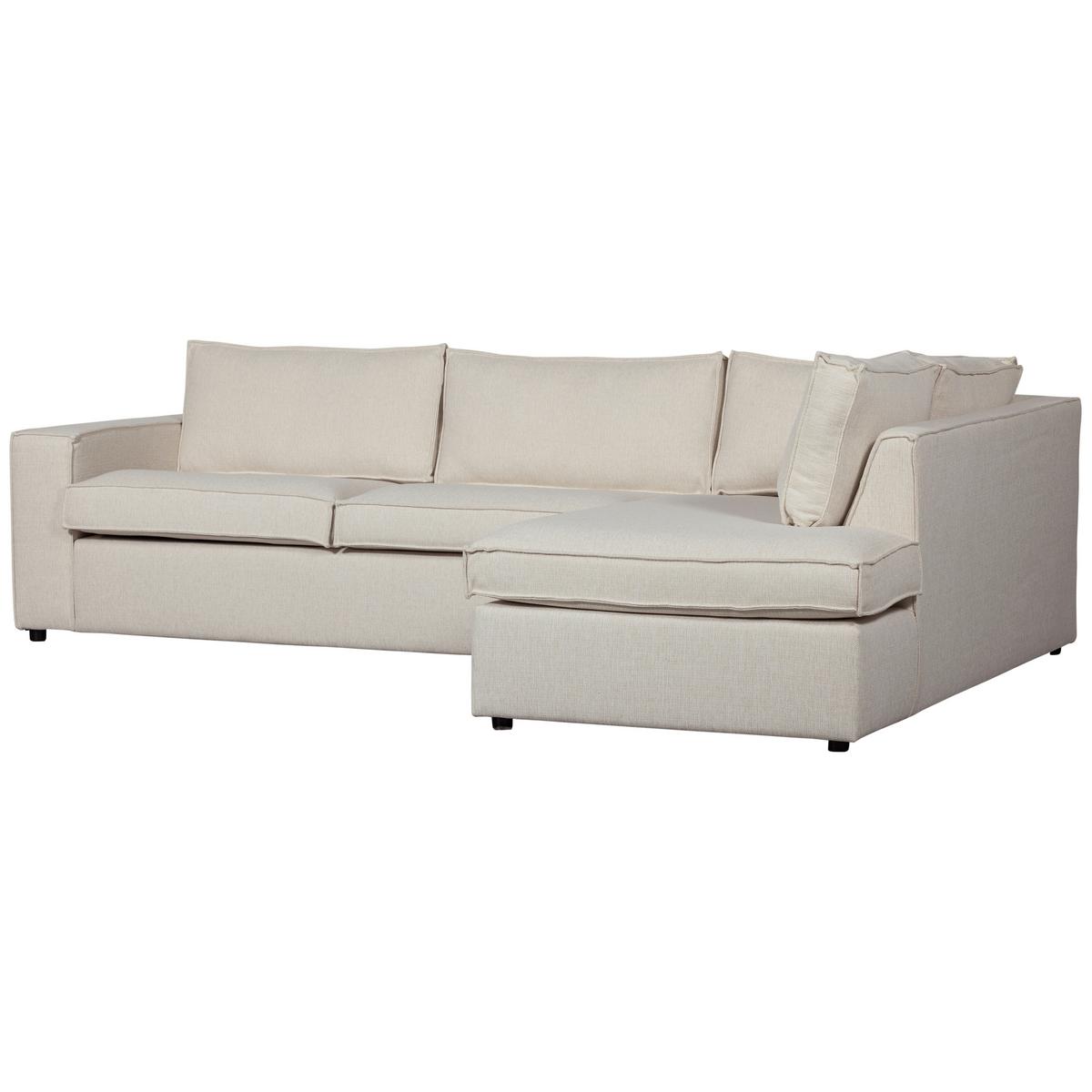 Ecksofa Thomas Naturfarben S:283x197cm - Schwarz/Naturfarben, Design, Kunststoff/Textil (283/197cm) - Livetastic