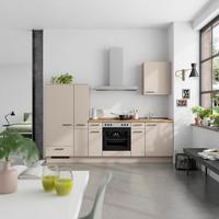 Küchenleerblock Easytouch Low o. Geräte Sandfarben - Sandfarben/Eichefarben, MODERN, Holzwerkstoff/Metall (270cm) - Nobilia