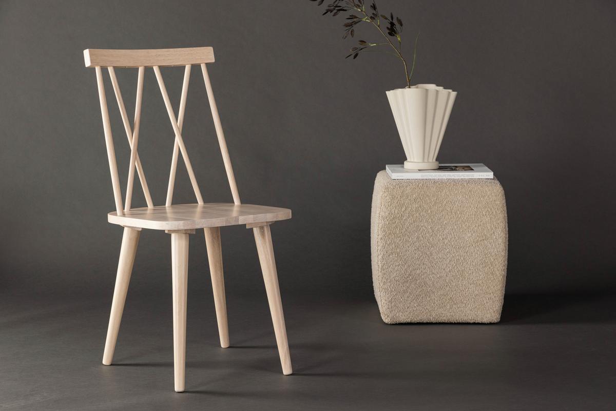 STUHL-SET MARIETTE - Weiß, Design, Holz (43/88/50cm) - Livetastic