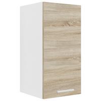 Kuhinjska Zgornja Omarica Esilo, Hrast, Bela - bela/barve aluminija, Konvencionalno, kovina/leseni material (30/60/31cm) - MID.YOU