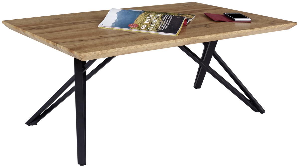 Stolić Turin - boje hrasta/crna, Moderno, drvni materijal/metal (110cm) - Modern Living