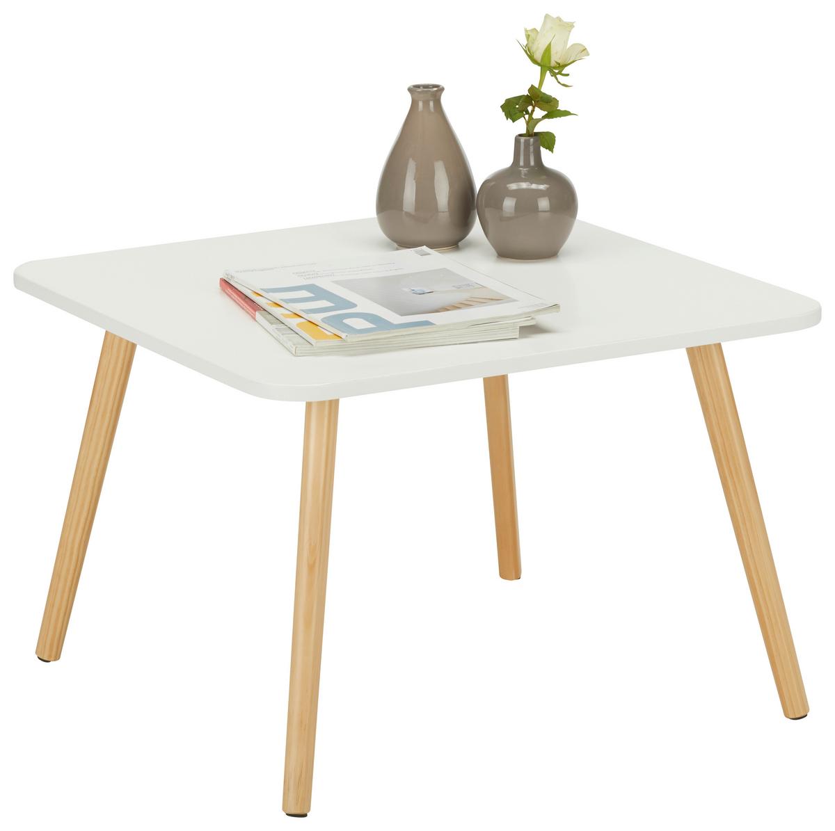 Couchtisch Anouk in Weiß - Weiß/Kieferfarben, MODERN, Holz/Holzwerkstoff (60/40/60cm) - Based