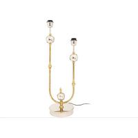 Tischleuchte Tischlampe Cosima 425 - Silberfarben/Goldfarben, Trend, Kunststoff/Metall (21/25/77cm) - Kayoom