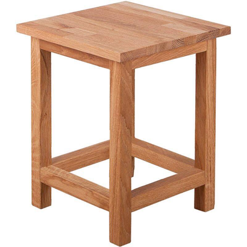 Universalhocker Echtholz Eichefarben H: 40 cm - Eichefarben, Basics, Holz (30/40/30cm) - Gardenson