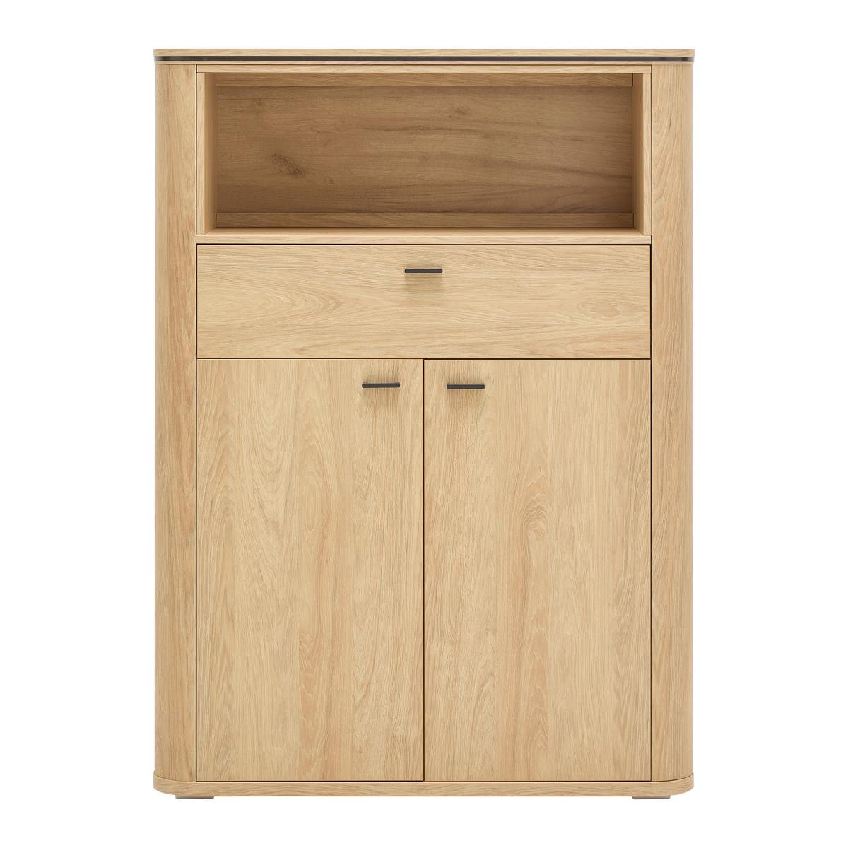 Highboard Lagos Eichefarben - Eichefarben/Anthrazit, Modern, Holzwerkstoff/Kunststoff (109,2/148,3/37,5cm) - Premium Living