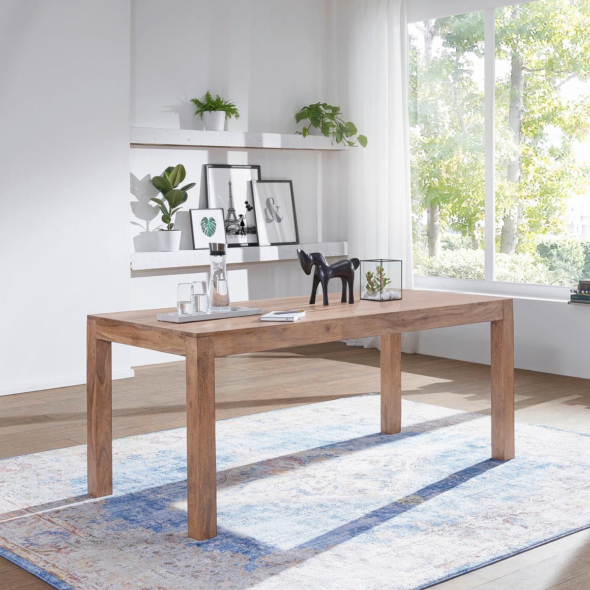 Jedilna Miza Mumbai - barve akacije, Moderno, les (120/60/76cm) - MID.YOU