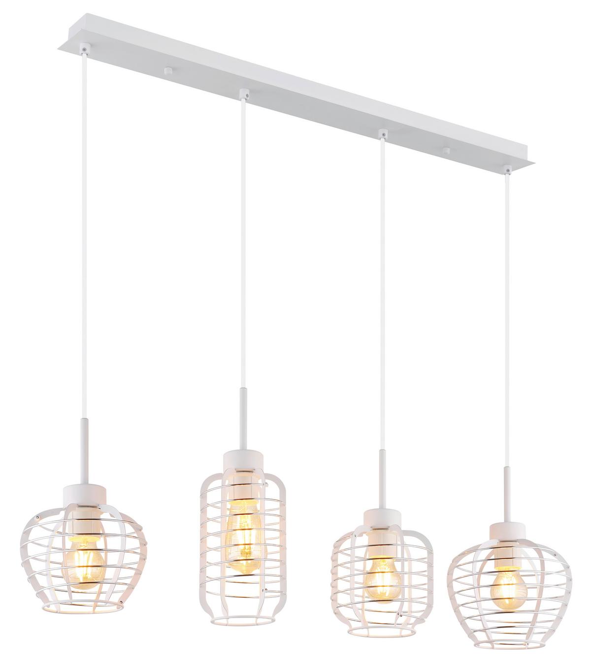 Viseća Svjetiljka Nesa - bijela/boje kroma, Basics, metal/plastika (90/20,5/120cm) - Globo