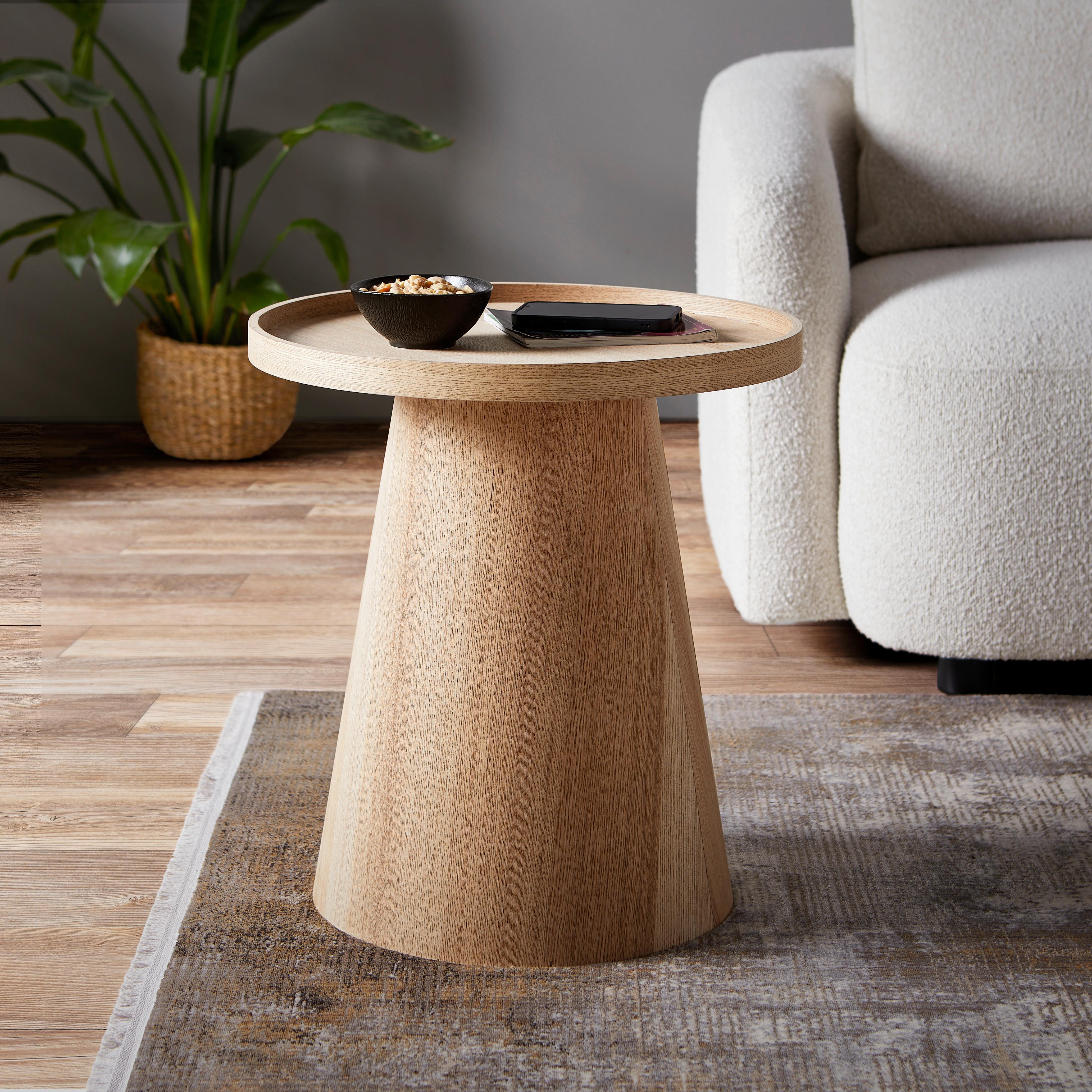 Beistelltisch Jens Naturfarben - naturfärgad, Modern, trämaterial/trä (45/50cm) - Premium Living