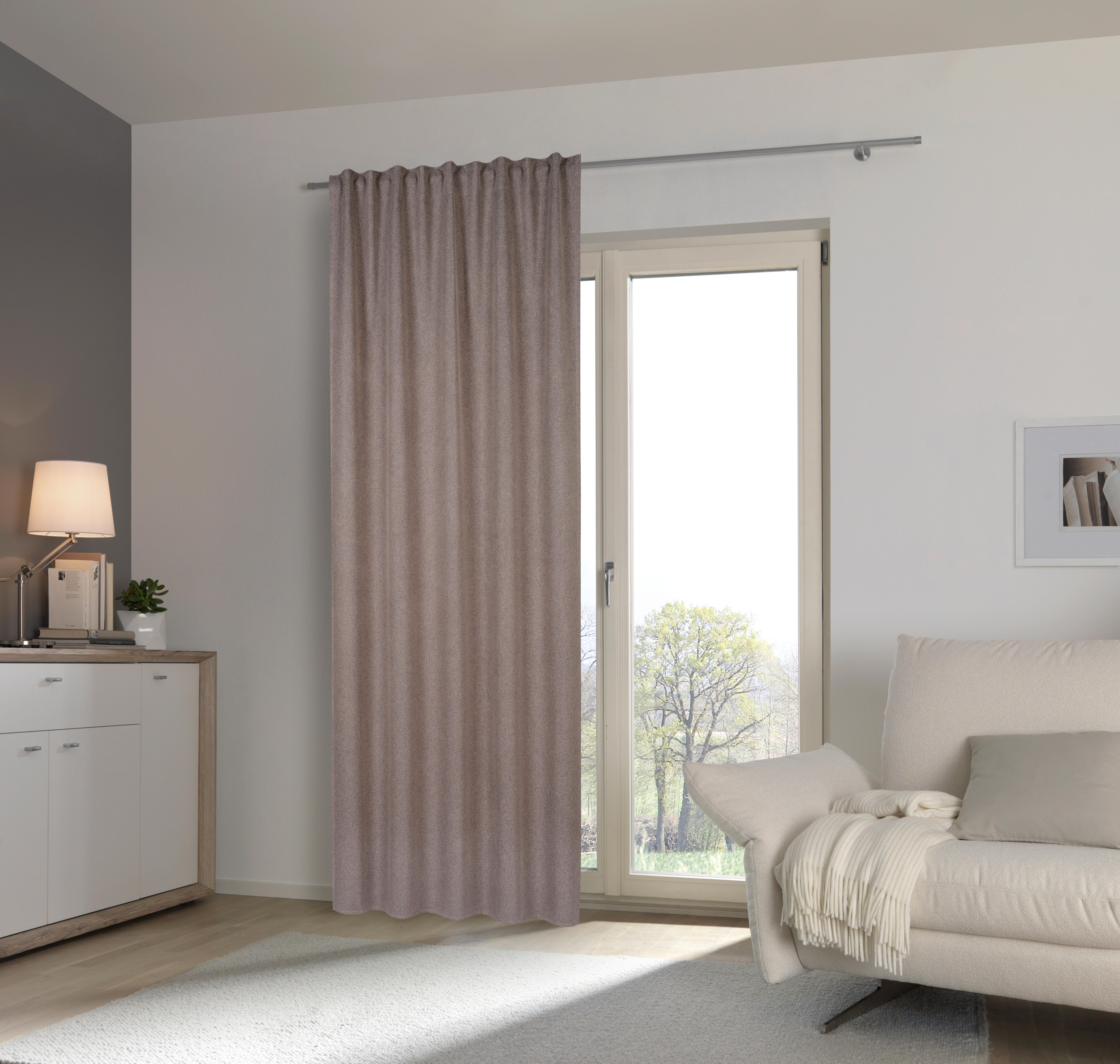 ZASŁONA ZACIEMNIAJĄCA MALMÖ - taupe, Basics, tkanina (135/245cm) - Esposa