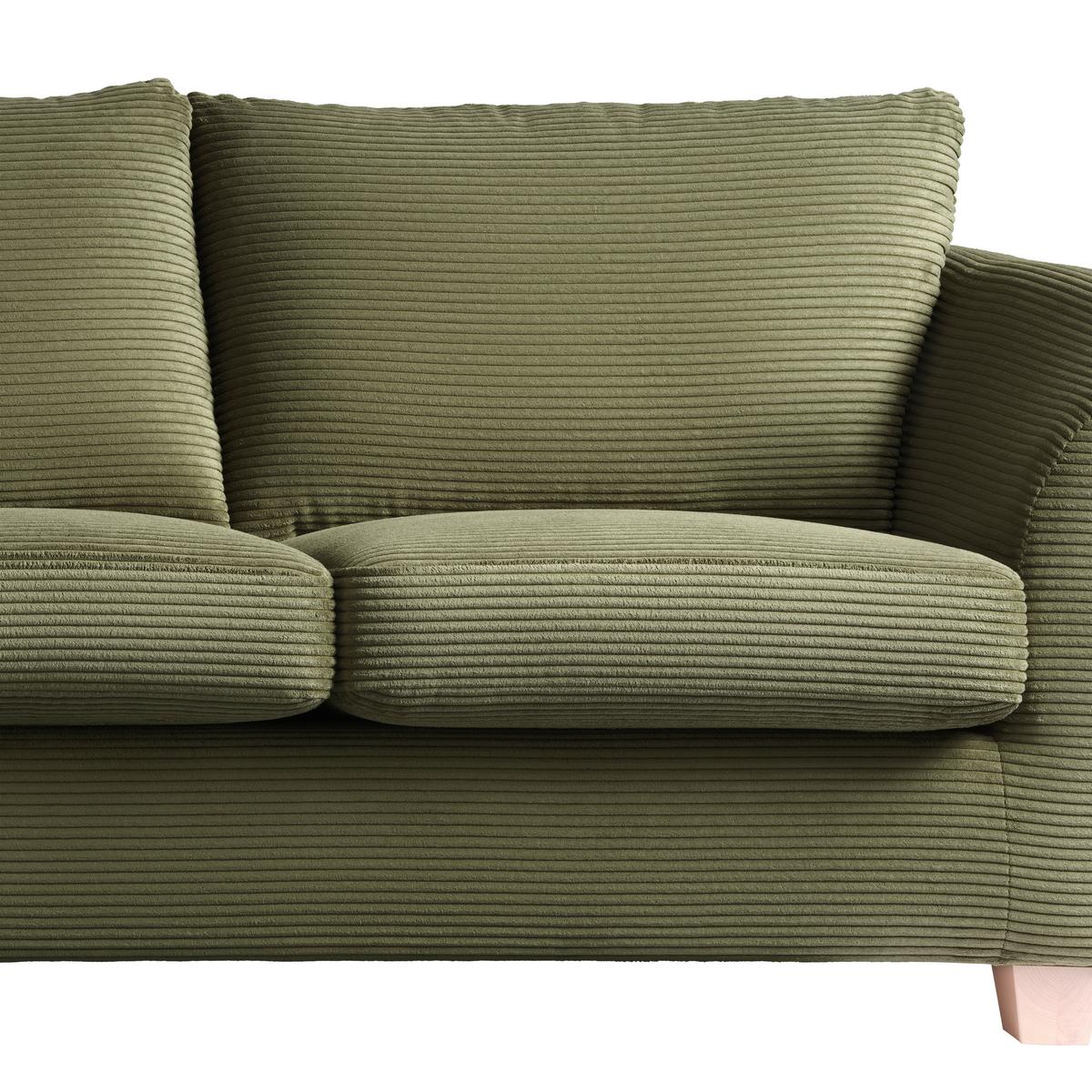 2-Sitzer-Sofa Devado Dunkelgrün - Dunkelgrün/Naturfarben, Holz/Textil (190/70-85/95cm) - Mömax