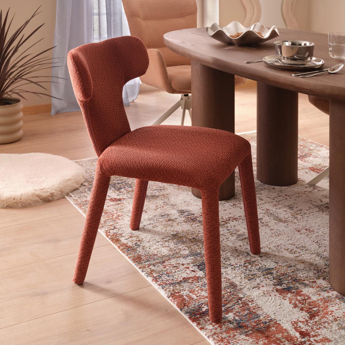 Stuhl Finja Dunkelrot - Rot/Dunkelrot, MODERN, Textil/Metall (51/62/81cm) - Mömax