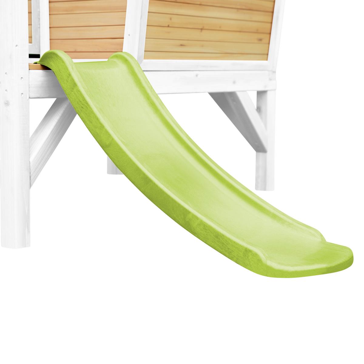 Spielturm Robin aus Zedernholz - Braun/Weiß, Basics, Holz/Kunststoff (264/203/177cm) - Ambia Garden
