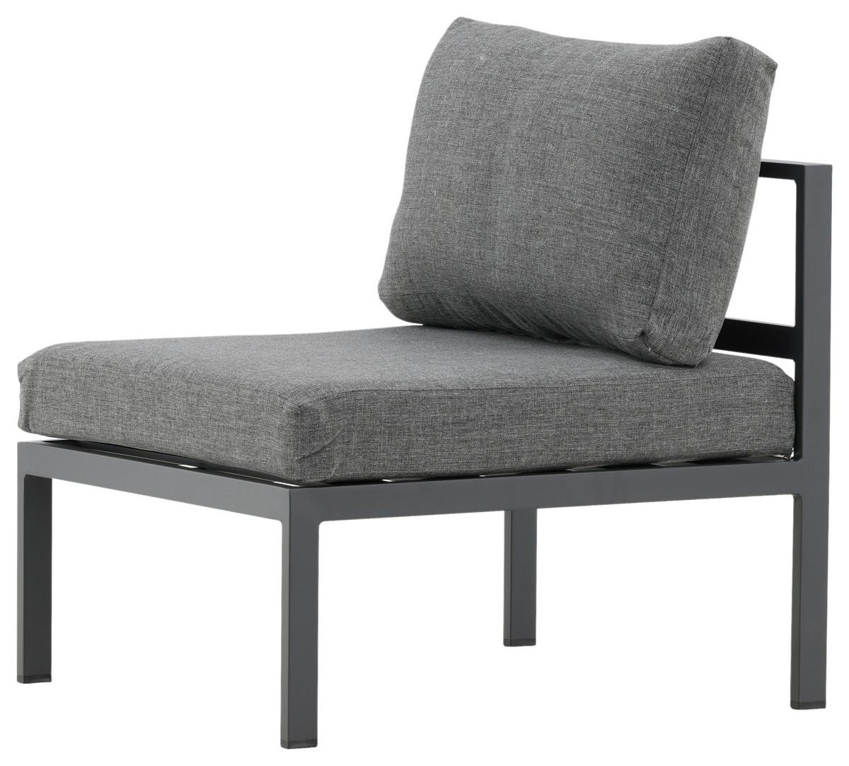 LOUNGESESSEL COPACABANA - Schwarz/Grau, KONVENTIONELL, Metall (70/65/74cm) - Gardenson