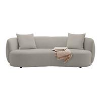 Bigsofa Runde Form, Inkl. 2 Kissen - Schwarz/Braun, Modern, Kunststoff/Textil (235/72/110cm) - Premium Living