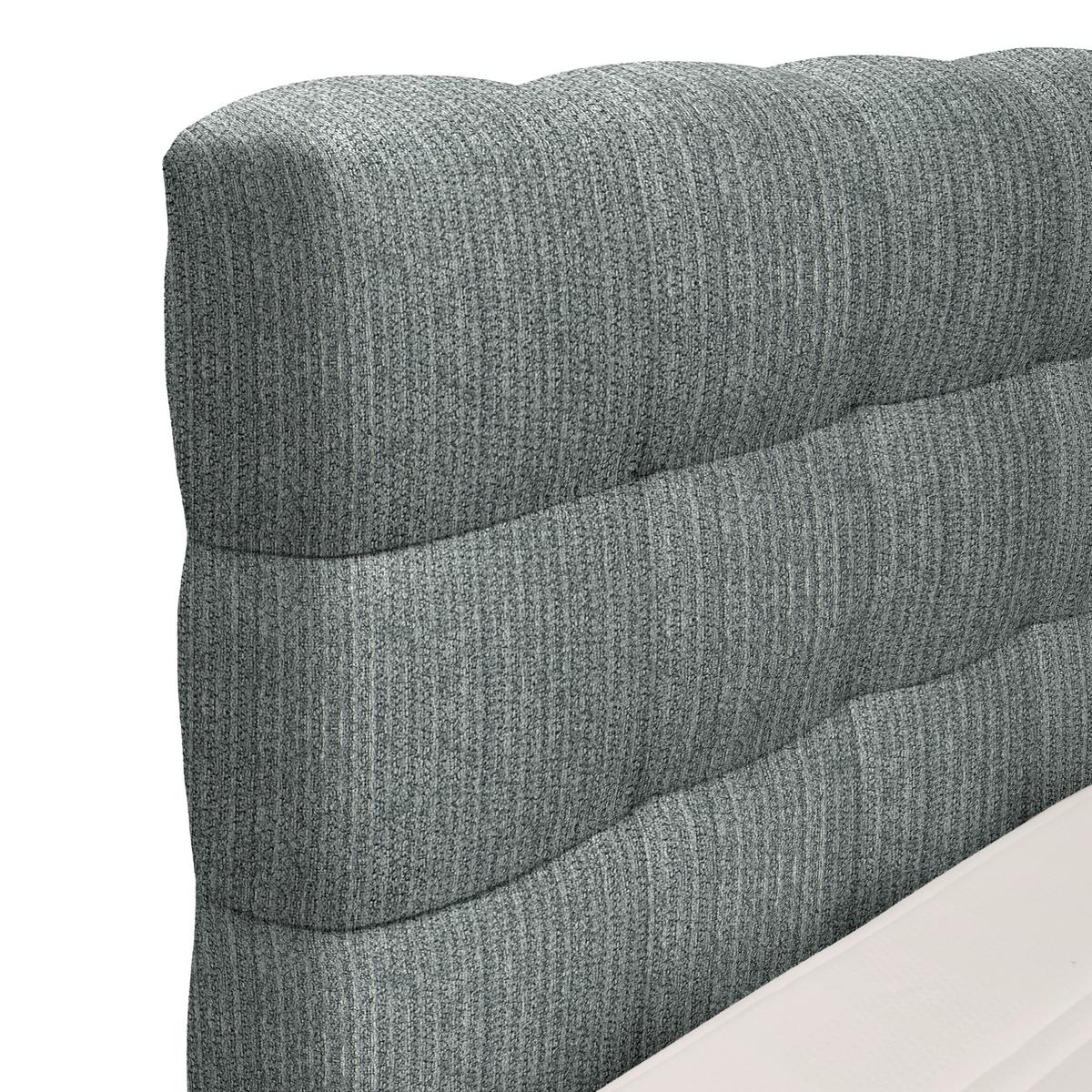 Boxspringbett London Dunkelgrau ca. 160x200cm - Chromfarben/Dunkelgrau, MODERN, Holz/Holzwerkstoff (160/200cm) - Premium Living