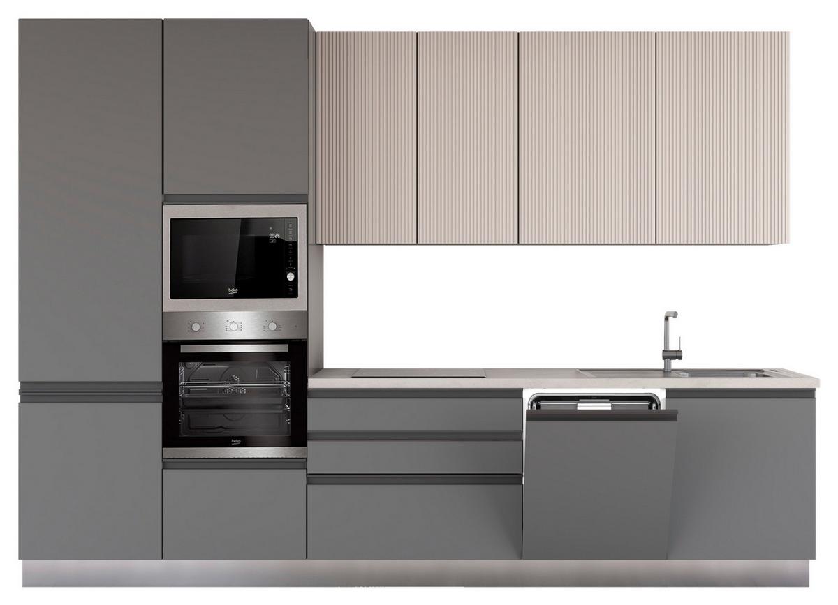 Blok Kuhinja S Aparatima New Helena 330 Dx - siva/kašmir, Konvencionalno, metal/drvo (330/240/60cm) - Mömax