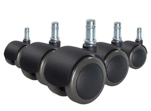 Set Kolesc Za Vrtljivi Stol Rolo Fix, 5-Delni - črna, Basics, umetna masa (5/6,1/5cm) - MID.YOU
