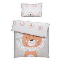 POŚCIEL NIEMOWLĘCA BEDRUCKT, LÖWE, - szary, Basics, tkanina (100/135cm) - Patinio