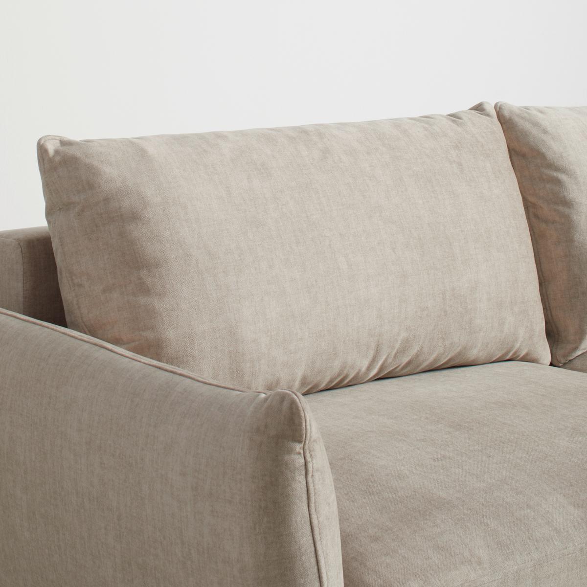 Zofa Mido, Bež, Ležišče - črna/bež, Moderno, kovina/tekstil (224/89/109cm) - Mömax