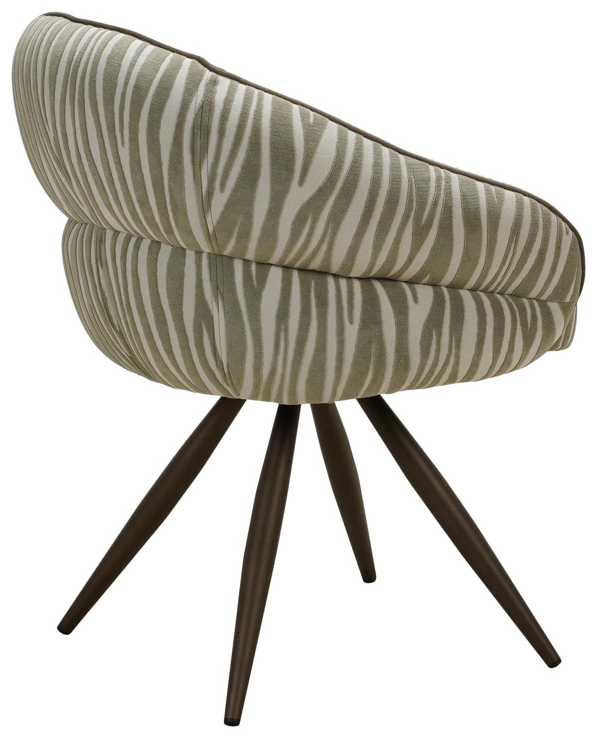 Armlehnstuhl Marty Grün/Schwarzbraun Webstoff - Schwarzbraun/Grün, MODERN, Holz/Textil (59/80/60cm) - Mömax