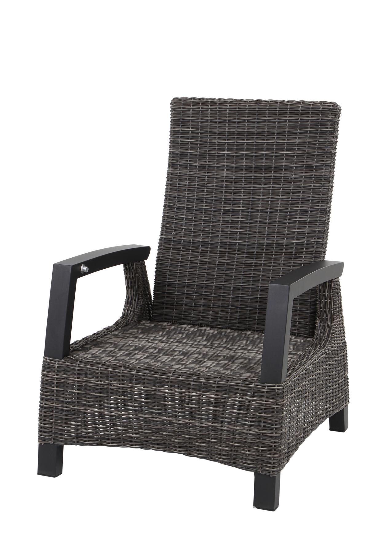 Loungegarnitur Corido Grau - Grau, Basics, Keramik/Kunststoff (72/206/103cm) - Siena Garden