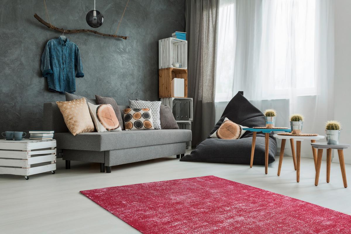 WEBTEPPICH ETNA 110 MELONE 160CM X 230CM - Orange, Basics, Textil (160/230cm) - Kayoom