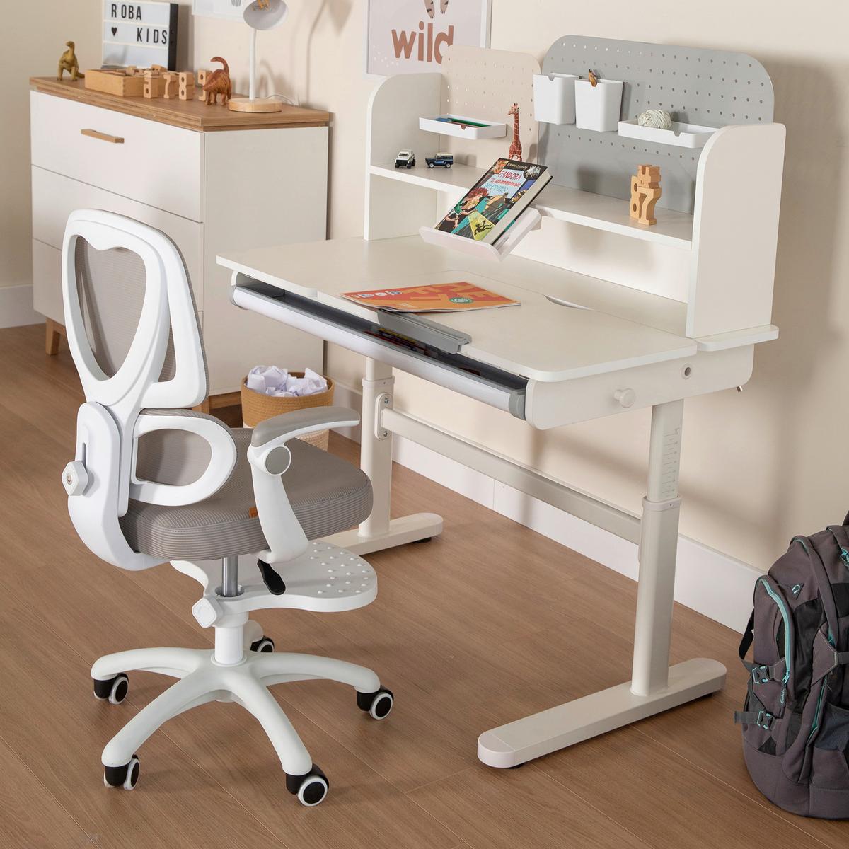 Íróasztal Kiegészítő Elem Smart Grow - kasmírszínű/fehér, Modern, faalapú anyag/fém (102/50/25cm) - Roba