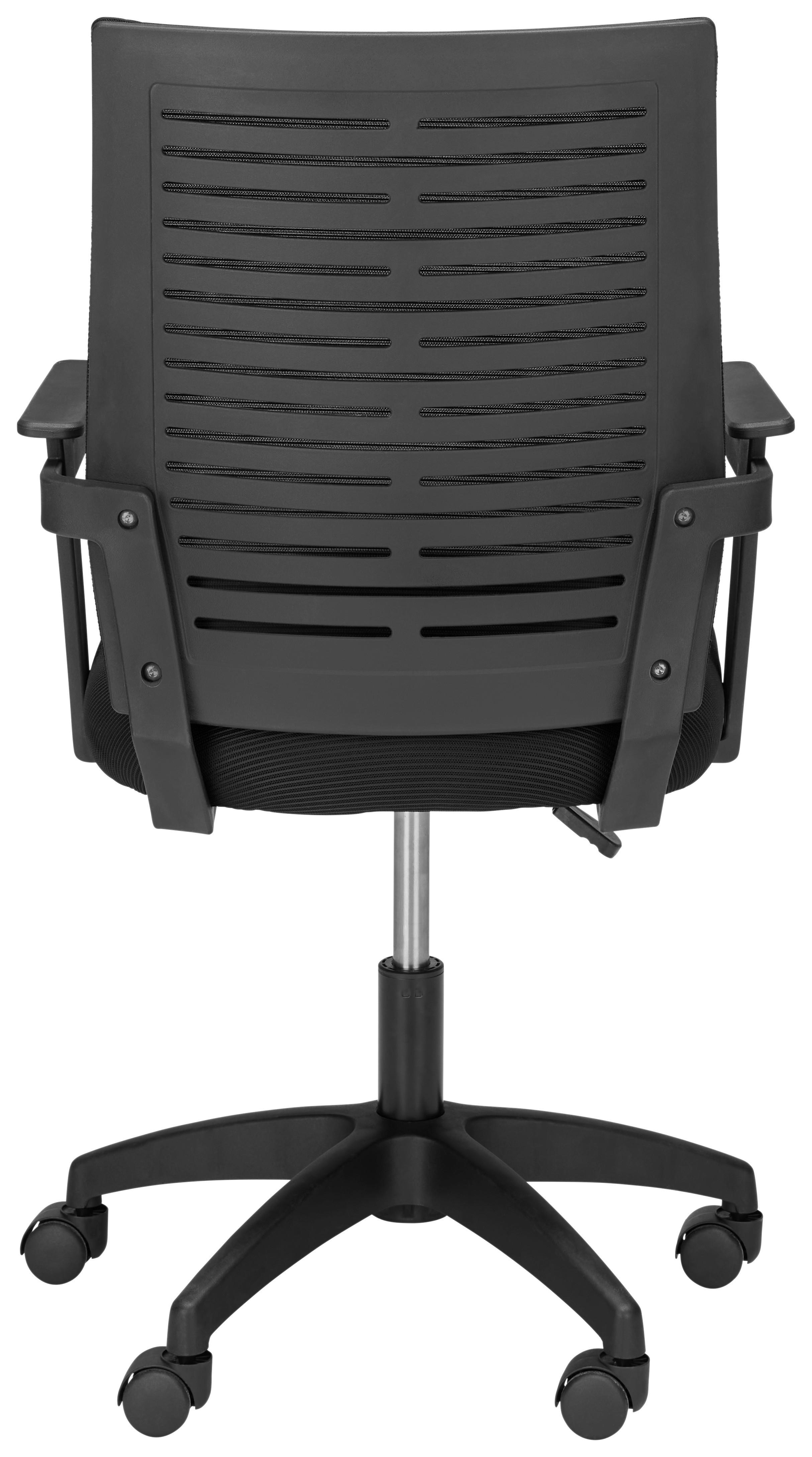SNURRSTOL ARIANA -EXKLUSIV- - svart, Modern, metall/trämaterial (56/90-100/58cm) - Mömax