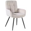 STOL MED ARMSTÖD NOVA - beige/svart, Modern, metall/textil (61/89/67cm) - Mömax