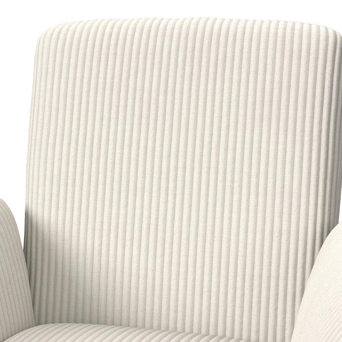 Armlehnstuhl Mairo Creme Cord Gepolstert - Buchefarben/Creme, MODERN, Holz/Textil (66cm) - Bessagi Home