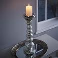 Kerzenhalter Baila - Silberfarben, KONVENTIONELL, Glas/Metall (17/53,5cm) - MÖMAX modern living