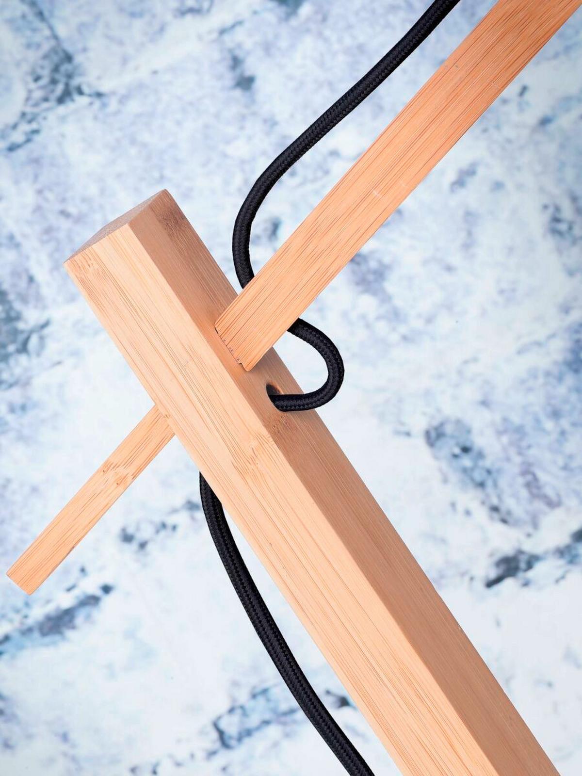 Stoječa Svetilka Bhutan, Črna, Bambus - črna/naravne barve, Trend, les (150/31/55cm) - Good & Mojo