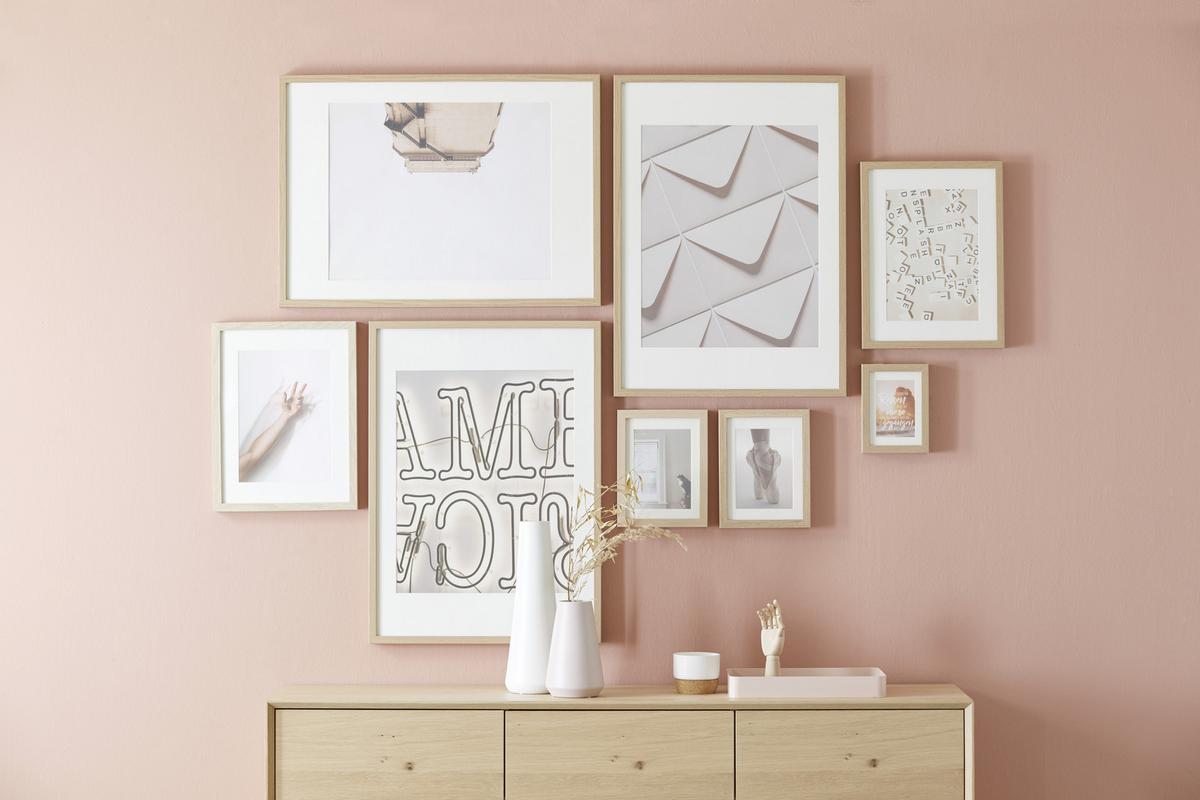 Okvir Za Slike Gitta - barve hrasta, steklo/leseni material (18/24cm) - Modern Living
