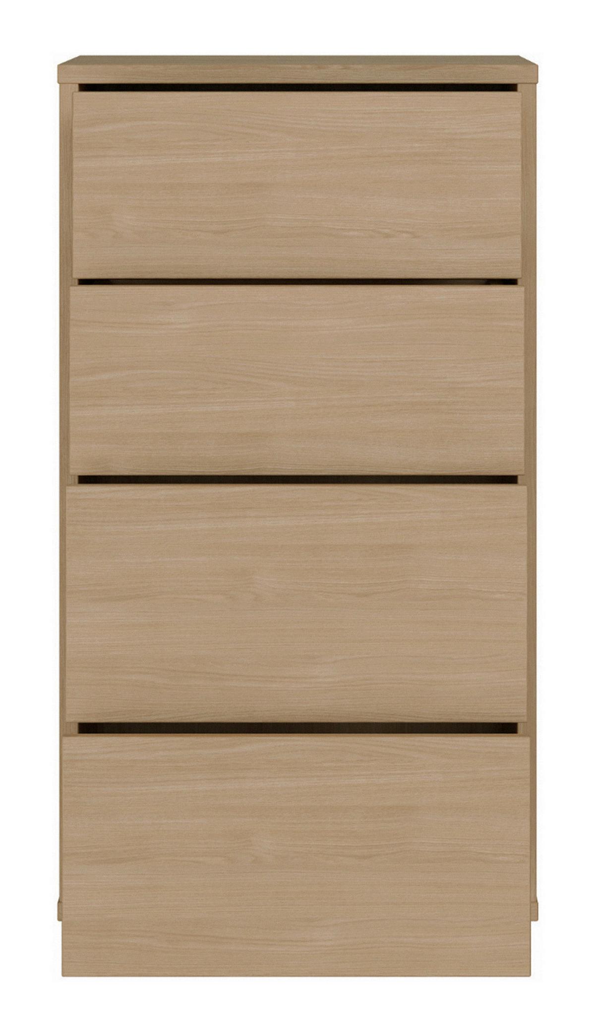 Komoda Alice, Barva Hrasta - srebrne barve/barve hrasta, Trend, umetna masa/leseni material (55/99/35cm) - Carryhome