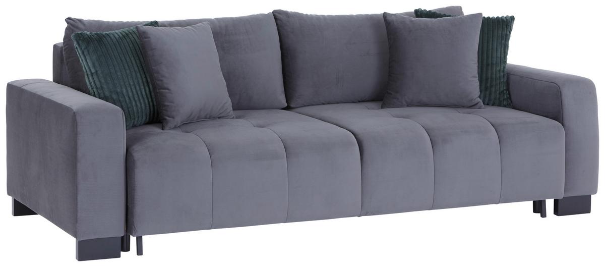 Trosed Na Razvlačenje Beta New Lux - tamnosiva/tamnozelena, Moderno, metal/tekstil (238/88/119cm) - Modern Living