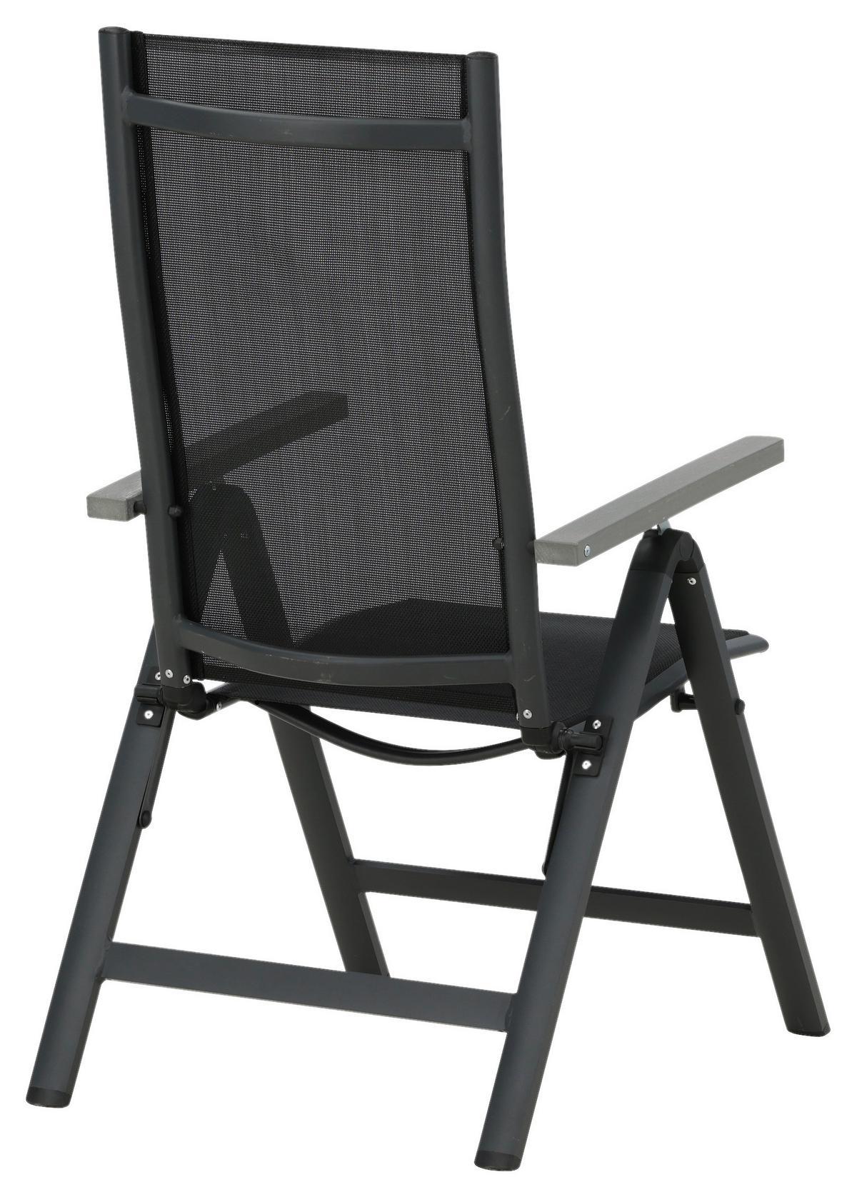 Gartensessel-2er Set Albany ca. 59x109x67 cm Schwarz - Schwarz, KONVENTIONELL, Metall (59/109,5/67cm) - Gardenson