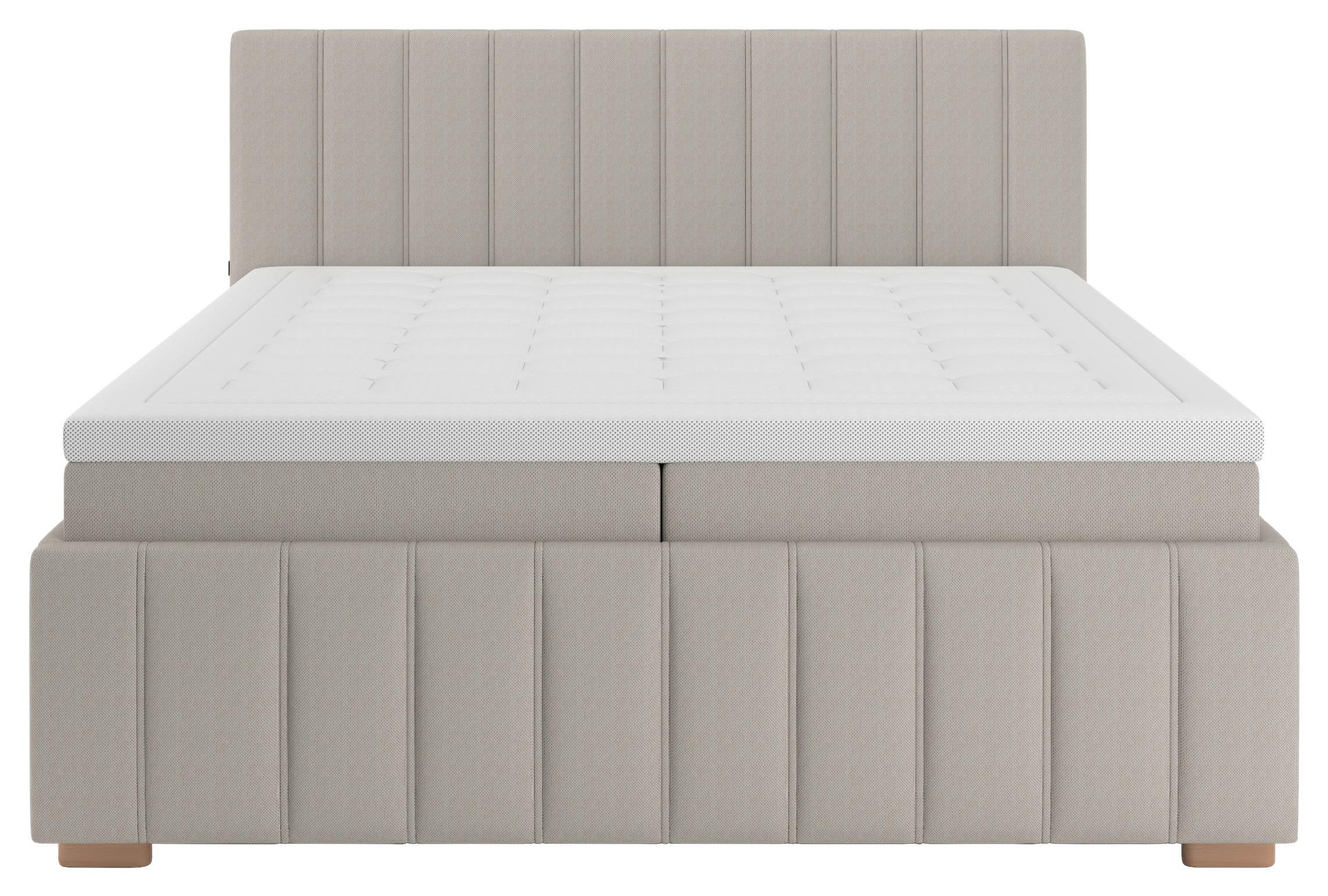 Box Ágy Pretty - bézs, Konventionell, faalapú anyag/textil (160/200cm) - Mömax