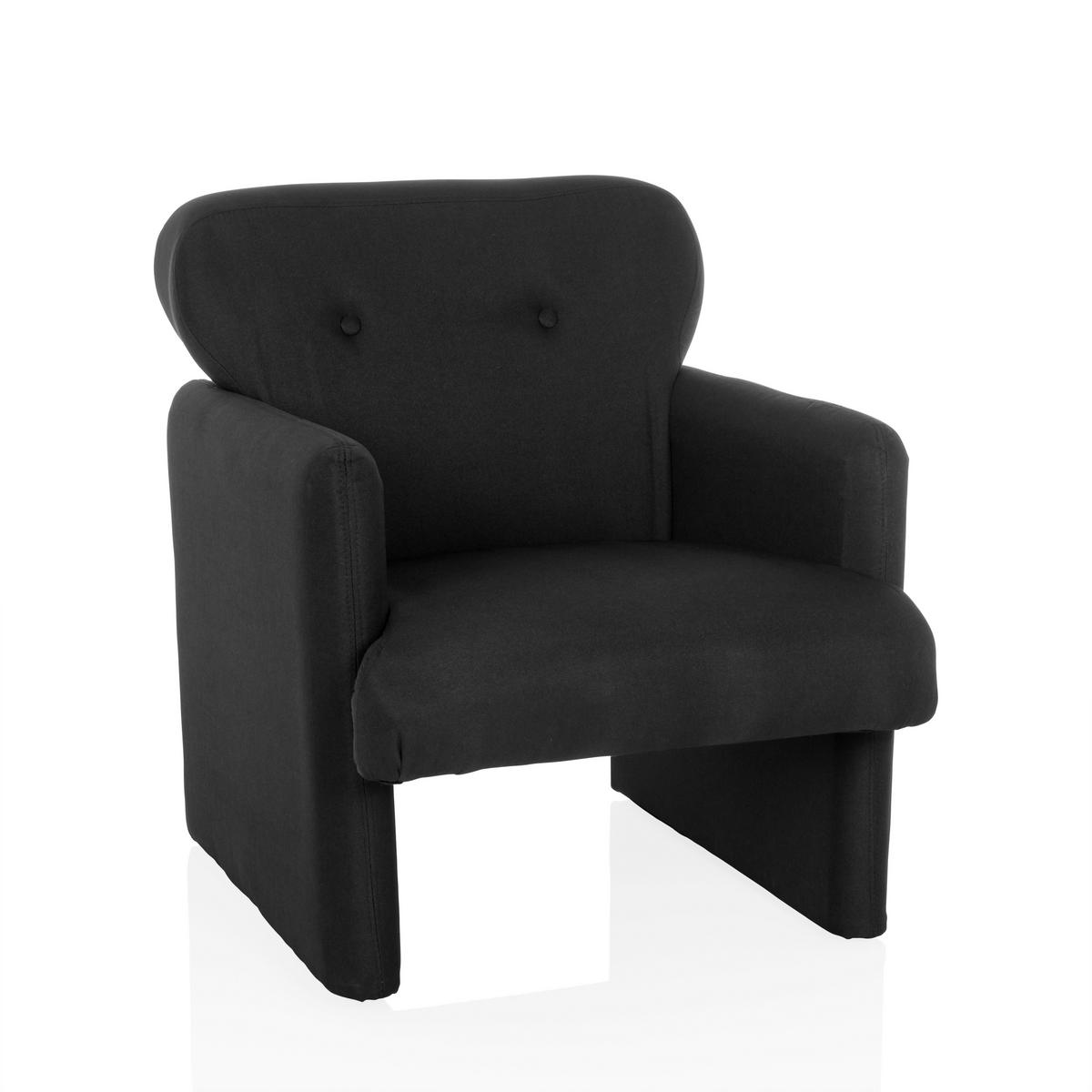 Naslanjač Caripito, Črna - črna, Moderno, tekstil (66/77/74cm) - MID.YOU