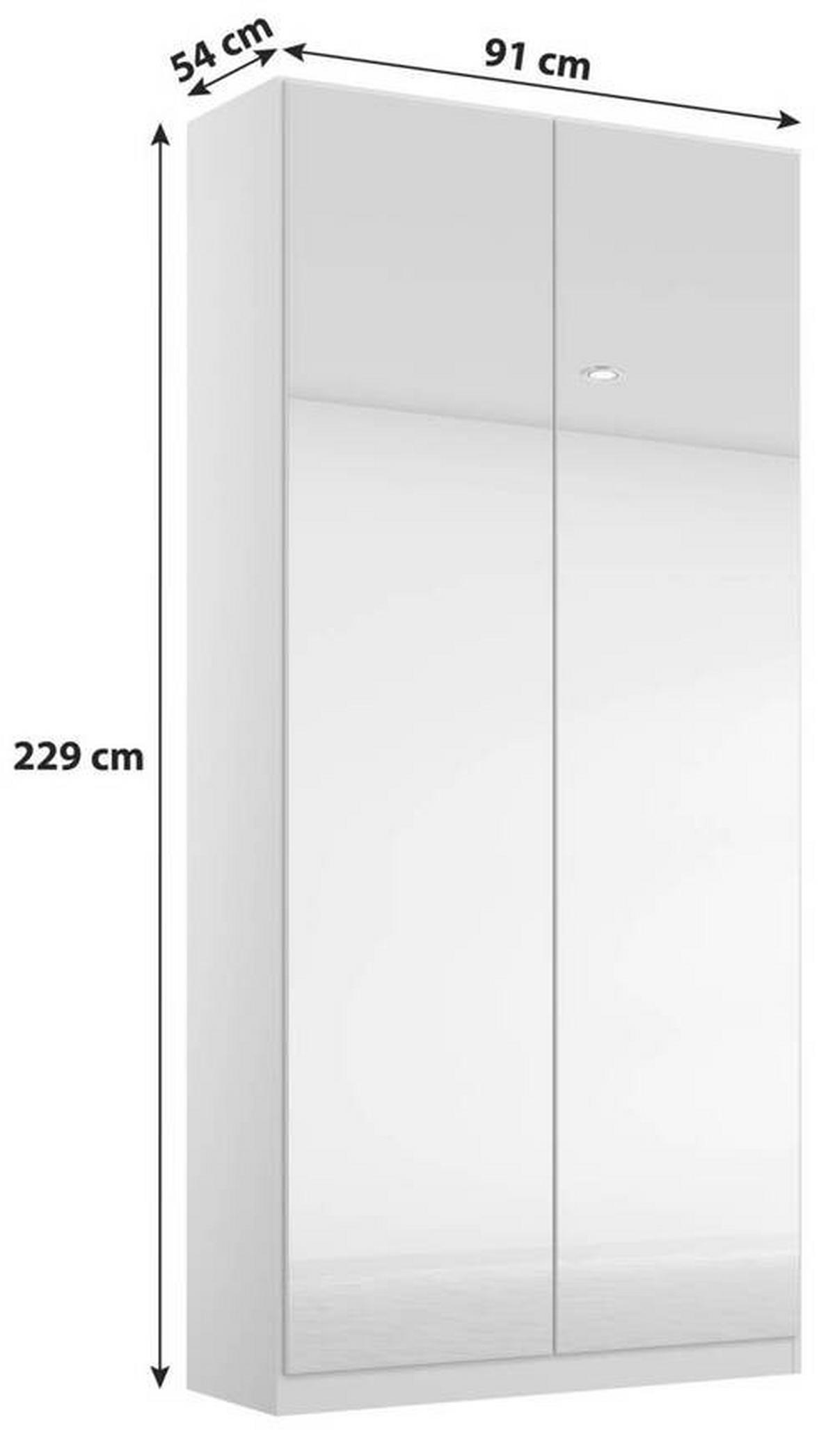 DULAP USI ROTATIVE ALABAMA - argintiu/gri, Modern, material pe bază de lemn (91/229/54cm) - Modern Living
