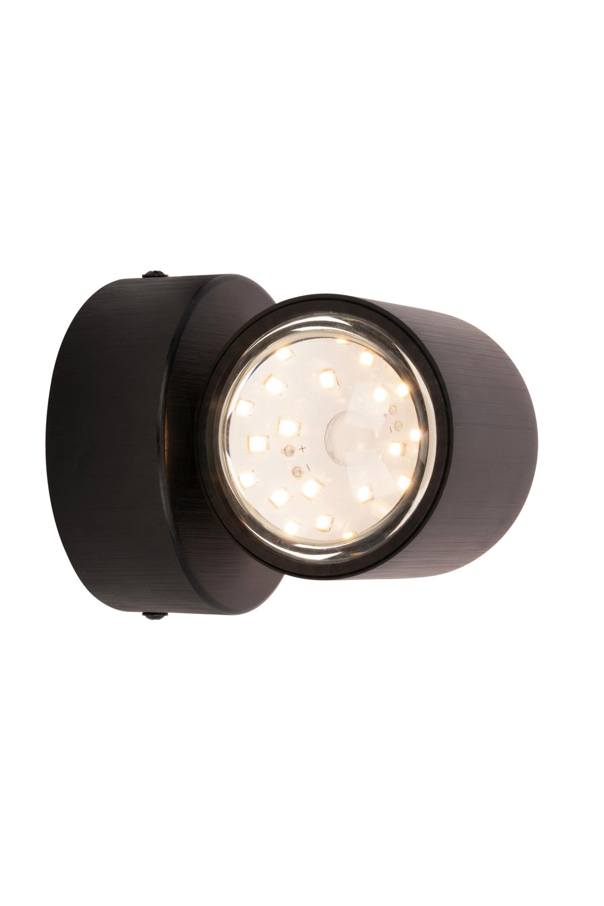KINKIET LED COLUMBIA *SBN* - czarny, Design, tworzywo sztuczne/metal (12/11cm) - Novel