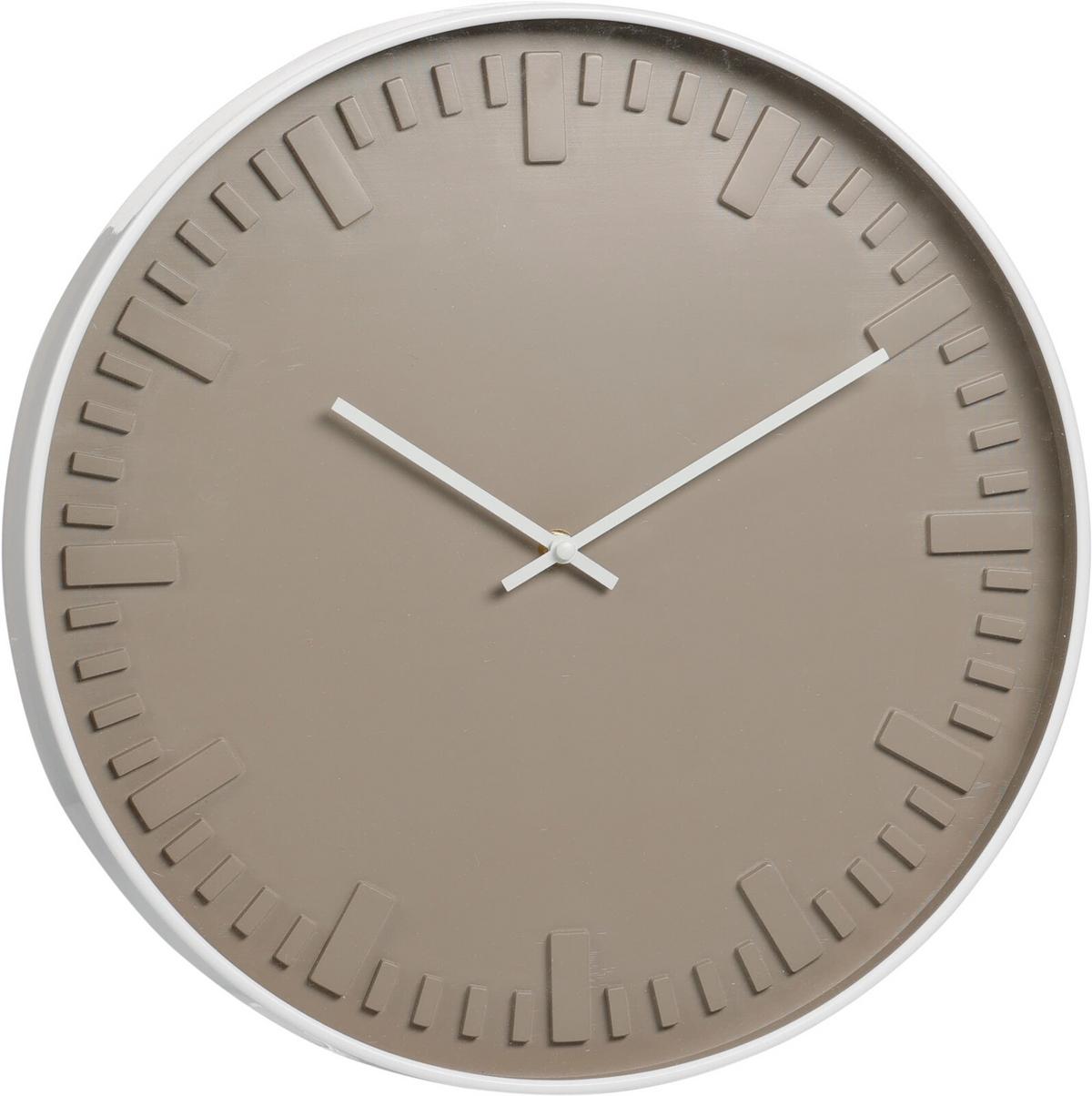 Zidni Sat Elos Ø:40cm - svijetlo siva, Moderno, plastika (40cm)