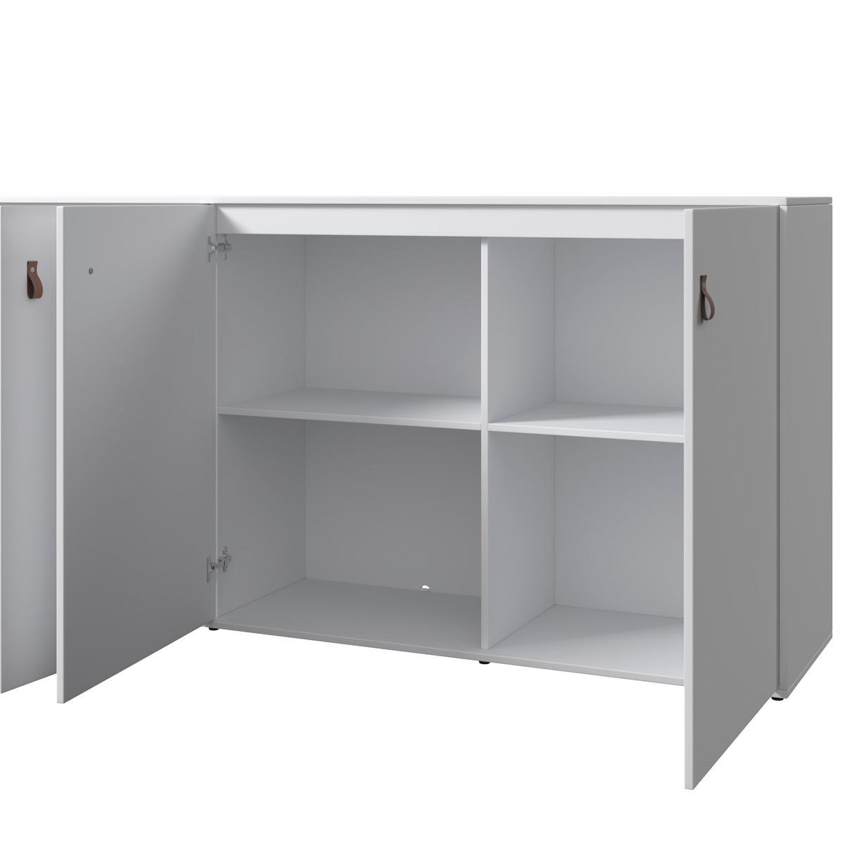 Comodă cu uși MICK - alb, Modern (180/69,5/40cm) - Bessagi Home