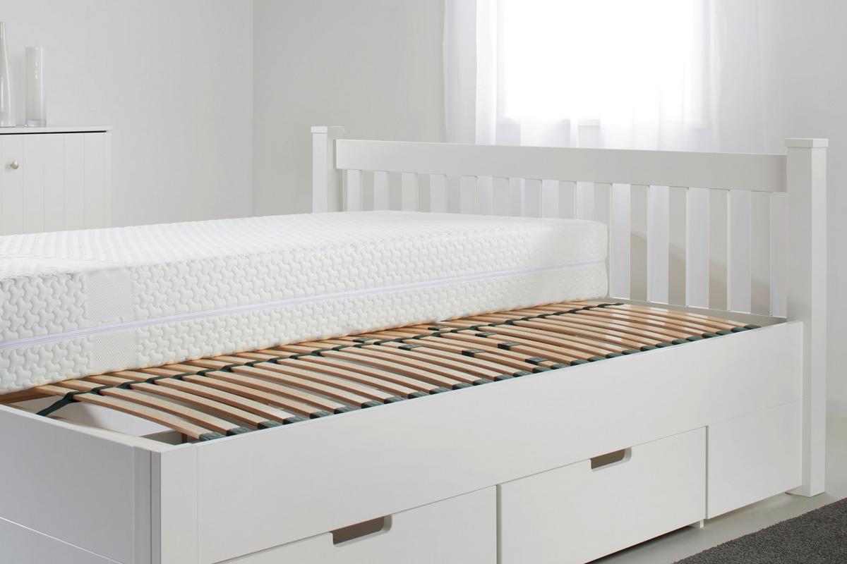 ensemble matelas et sommier Komfortschaumkern ca. 90x200cm - bois (90/200cm) - Premium Living