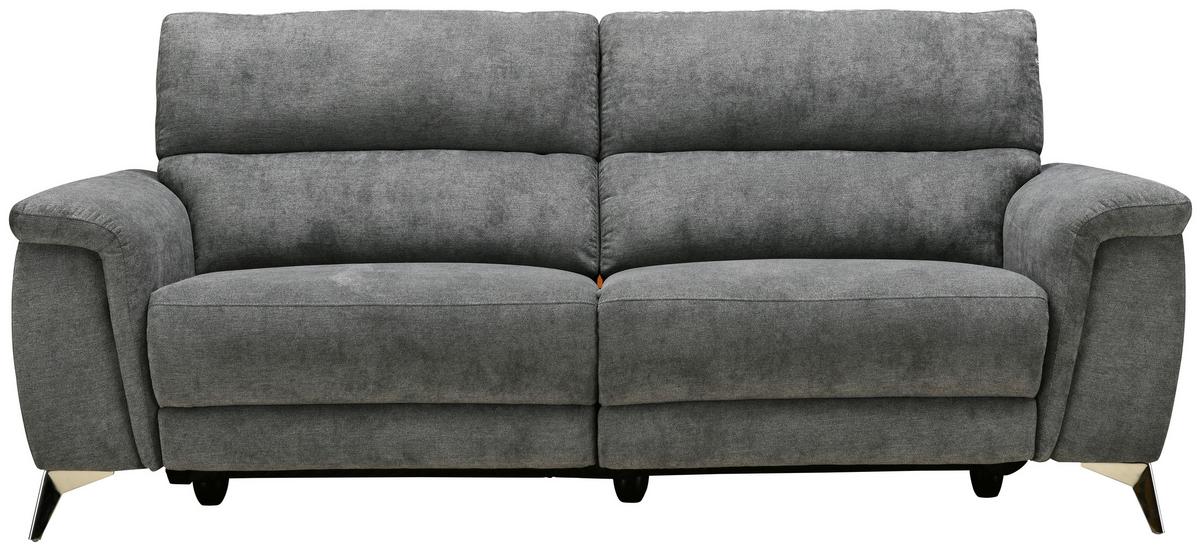 Dvosed Padua, Siva, Relax Funkcija - barve kroma/siva, Konvencionalno, kovina/tekstil (215/97/97cm) - Mömax