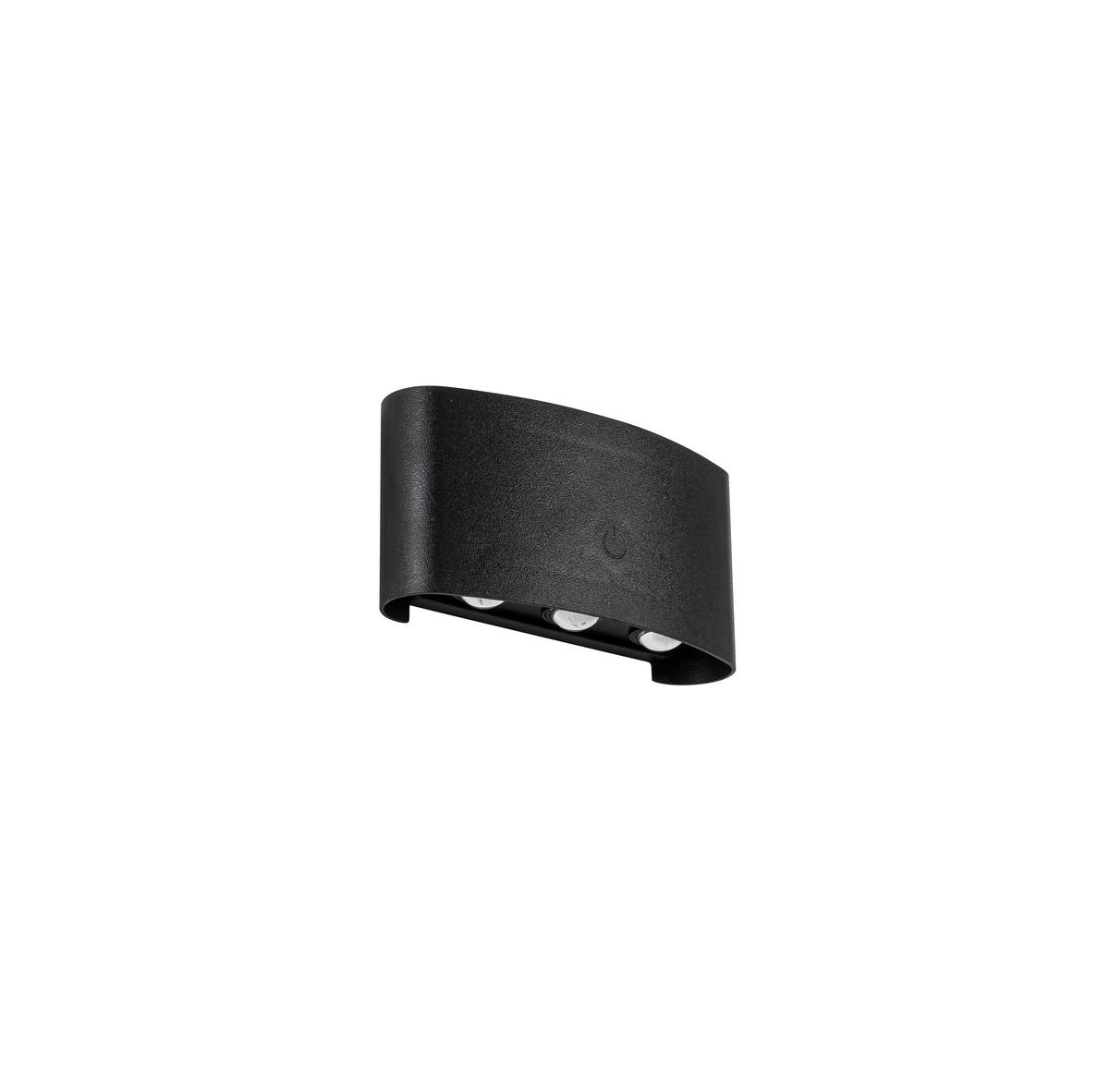 LED-Wandleuchte Beide Schwarz max. 2,5 Watt - Schwarz, MODERN, Kunststoff/Metall (5,25/17/8,5cm) - Mömax