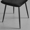 STOEL ELIF - Donkergrijs/Zwart, Modern, Hout/Textiel (43/86/55cm) - Bessagi Home